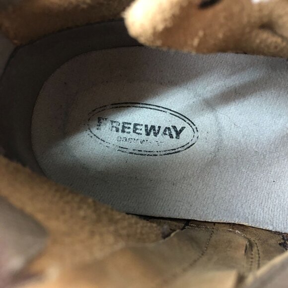 Freeway Easywear Women's Size EUR 37 Queen4 Brown Leather Combat Zip Ankle Boots - Picture 15 of 16